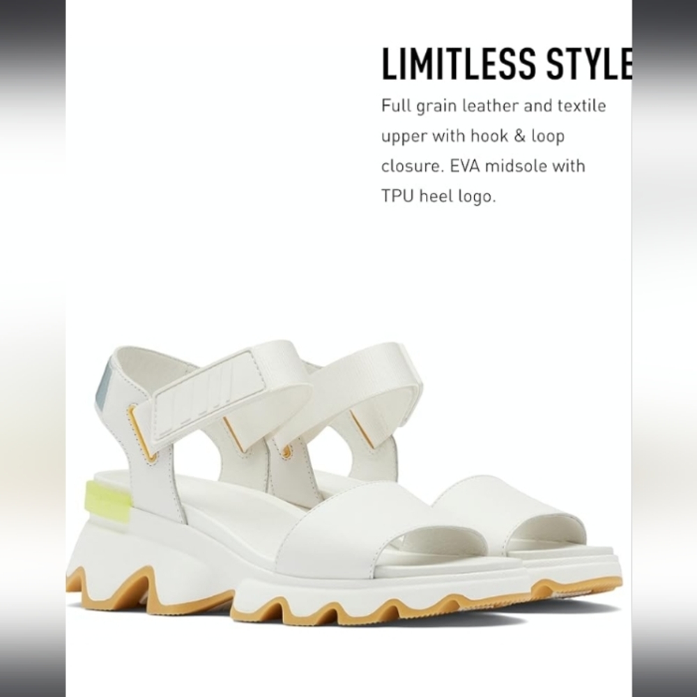 Sorel Women's Kinetic Chunky Sandals White NEW WOMEN'S Size 10 - Picture 5 of 15